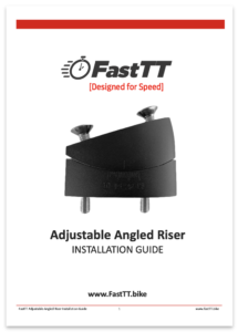 Adjustable angled riser aero bars