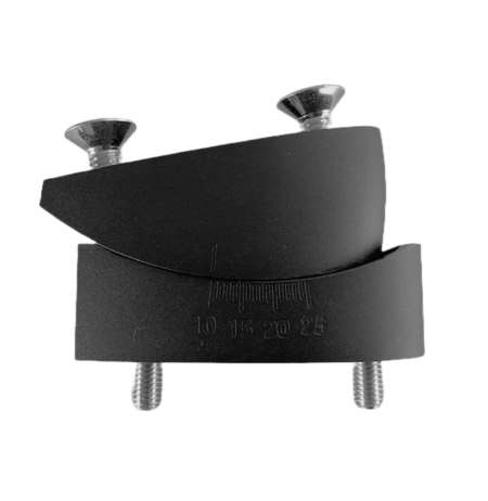 Adjustable angled riser for aero bars