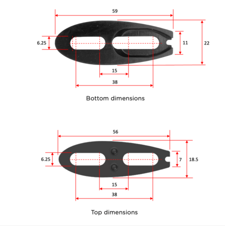 Oversize adapter spacer dimensions