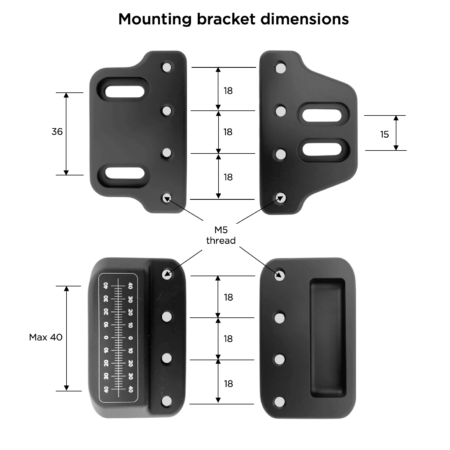 Aero mounting brackets dimensions