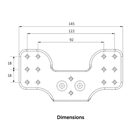 Cervelo P5_P3X triathlon aero bar adapter kit dimensions